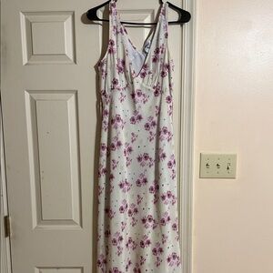 Princess Polly White and Purple Floral Maxi Dress